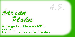 adrian plohn business card